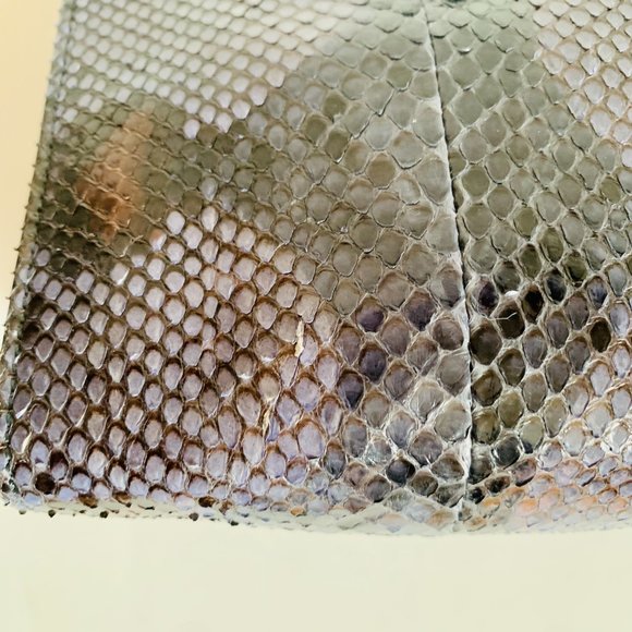 GUCCI VINTAGE EXOTIC PYTHON HANDLE BAG WITH DUST BAG MADE IN ITALY - Picture 16 of 16